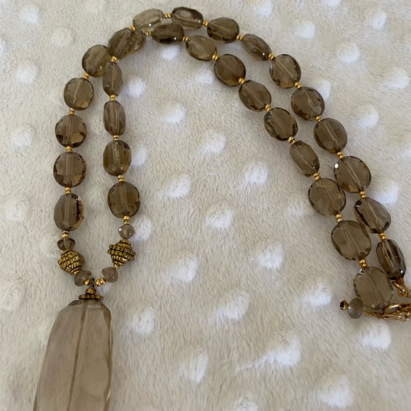 Reserved trade Genuine Smokey Quartz Necklace - Picture 2 of 9
